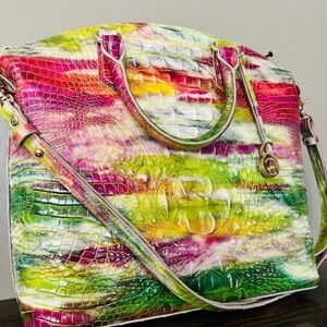 Brahmin Duxbury Satchel Delight Melbourne Multicolor Leather NWT